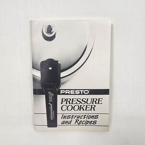 '90 Presto Aluminum Pressure Cooker Instruction Manual & Recipe Cookbook Booklet